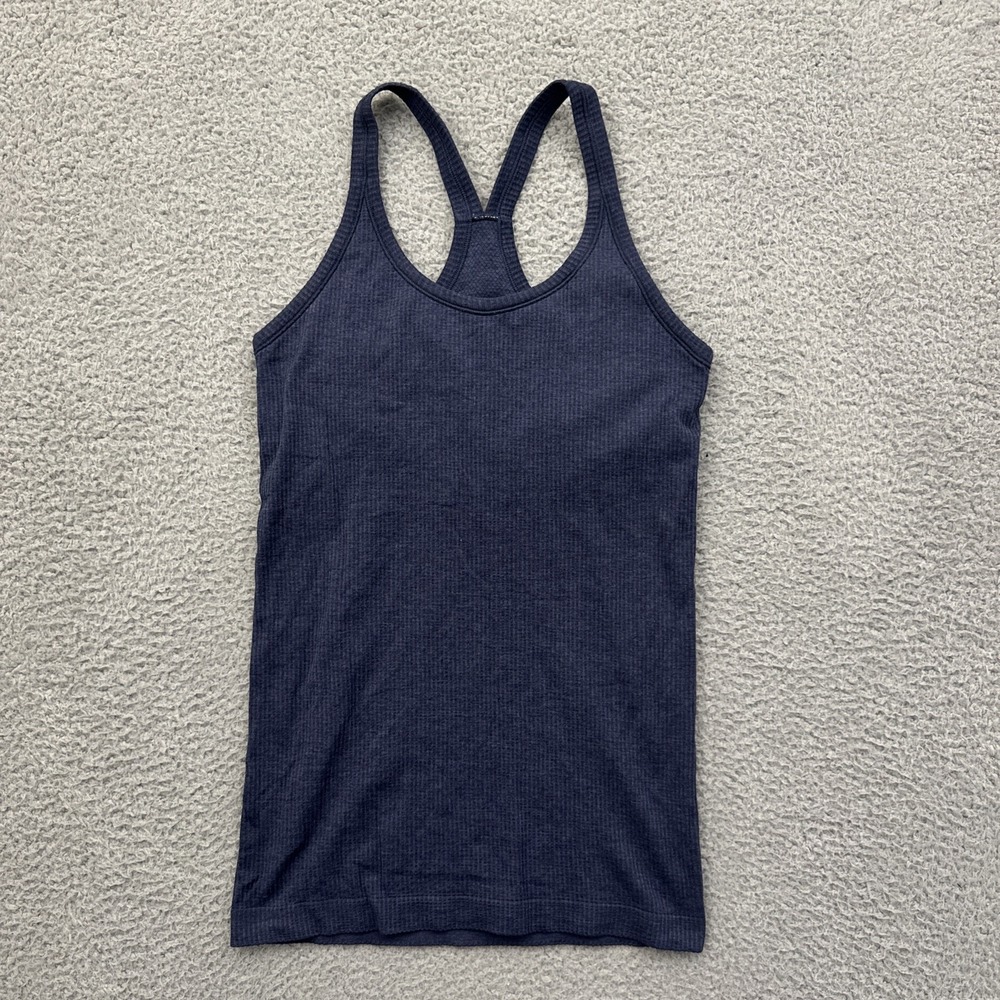 Lululemon Ebb To Street Tank Top Navy Blue Athletic Athleisure Women's 6